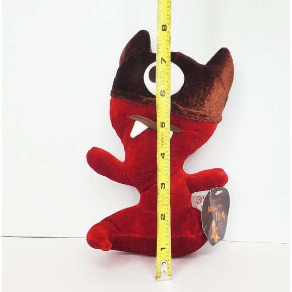 Starbucks Halloween Pals Vampire Devil Cyclops Red Velvet Plush 9" W/ Tag 2006 - Picture 7 of 7
